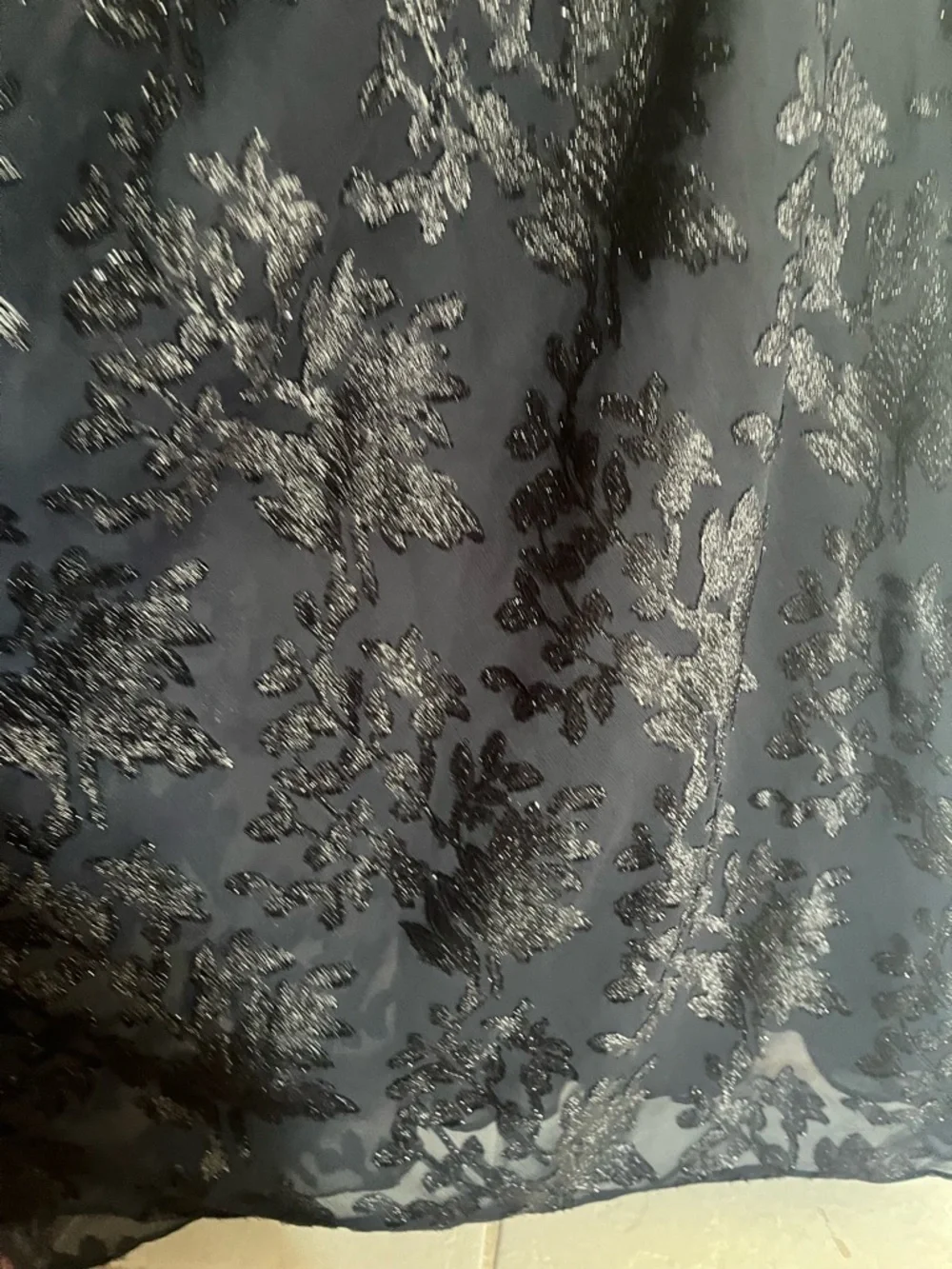 House of CB Maxi Dress Navy Blue Floral Esme Fil Coupe Corset Gown size XS - Picture 9 of 12